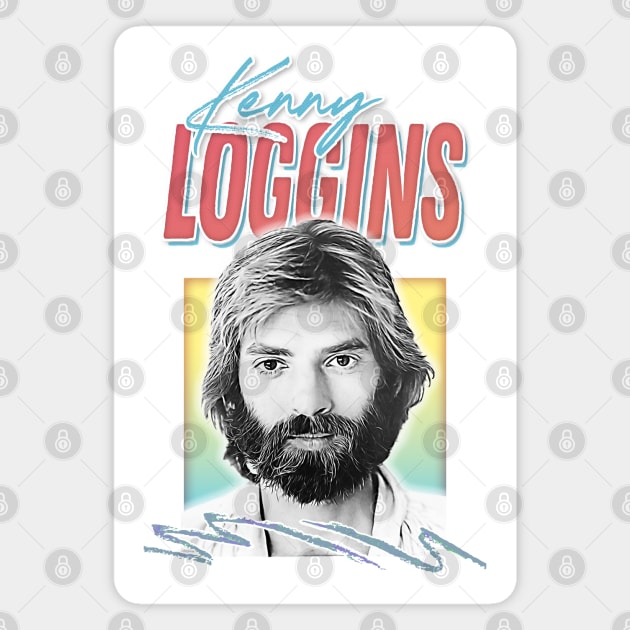 Kenny Loggins / Soft Rock 70s Retro Aesthetic Fan Art Design Magnet by DankFutura